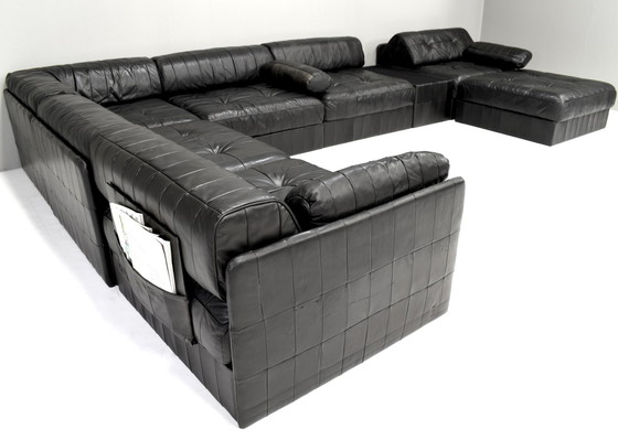 Image 1 of De Sede DS-88 Sectional Sofa in Black leather – Switzerland, circa 1970