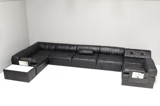 Image 1 of De Sede DS-88 Sectional Sofa in Black leather – Switzerland, circa 1970