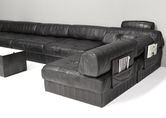 Image 1 of De Sede DS-88 Sectional Sofa in Black leather – Switzerland, circa 1970