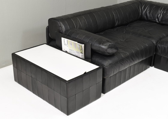 Image 1 of De Sede DS-88 Sectional Sofa in Black leather – Switzerland, circa 1970