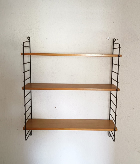 Image 1 of Fifties Wall Rack With Three Shelves