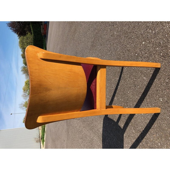 Image 1 of Vintage art deco dining set in elm burl