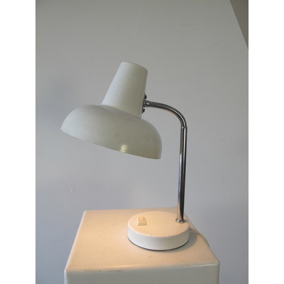 Image 1 of Vintage white metal table lamp, 1950