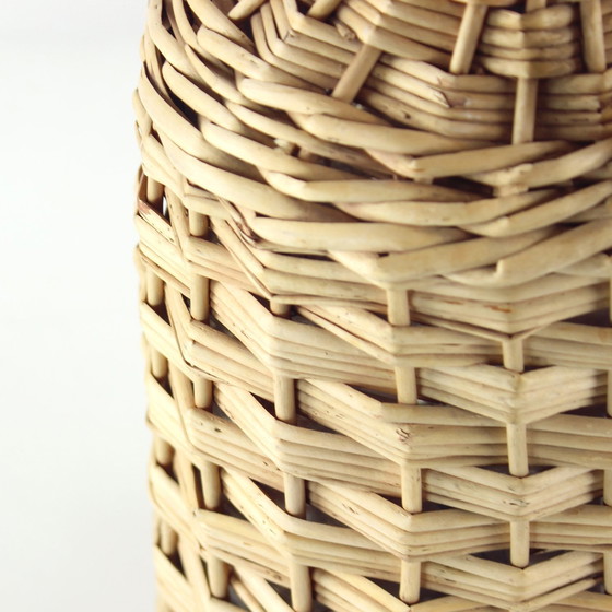 Image 1 of Vintage Demojohn  Woven Wicker Bottle, Czechoslovakia 1950s