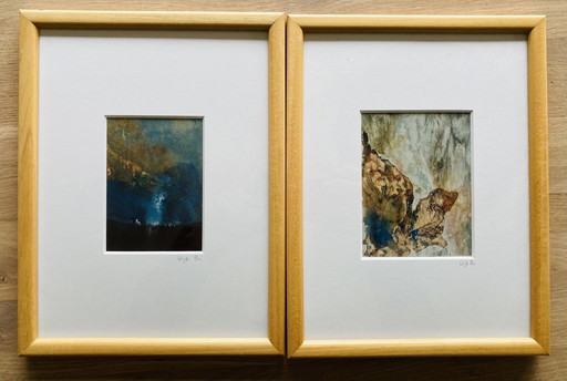 Hand-signed Diptych Repro'S Wija Bouwhuis