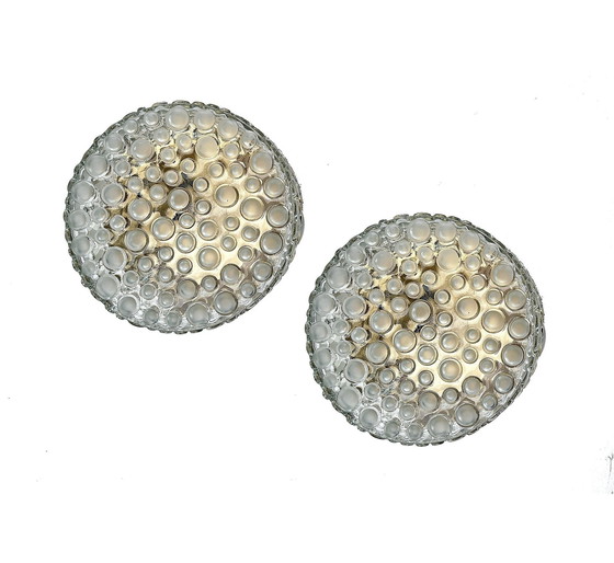 Image 1 of 2X Vintage Bubble Glass Wall Lights