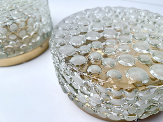 Image 1 of 2X Vintage Bubble Glass Wall Lights