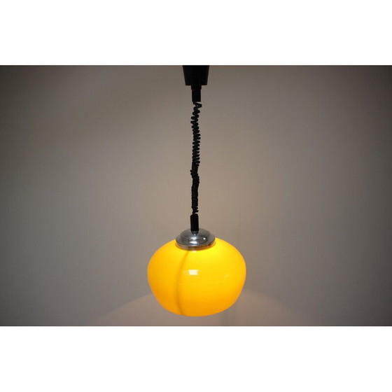 Image 1 of Lampada a sospensione vintage in plastica e metallo, Cecoslovacchia 1980