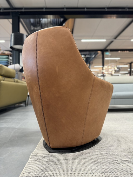 Leolux Cantate Swivel armchair Danza Mocha leather