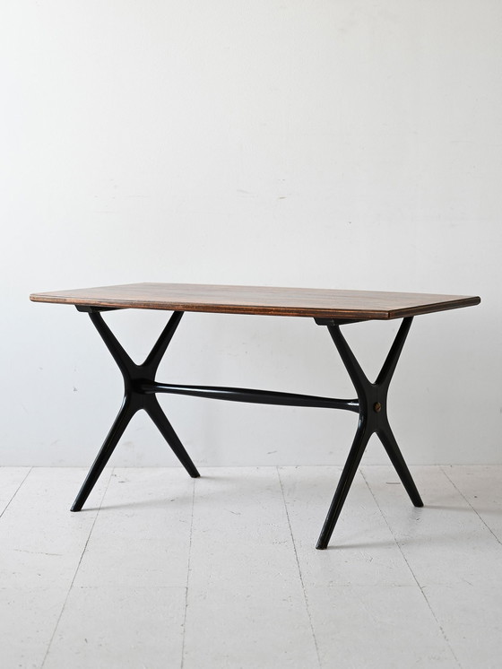 Image 1 of Scandinavian Coffee Table With Black Legs