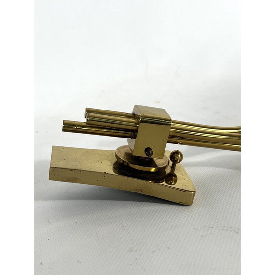 Image 1 of Pair of mid-century Italian brass wall lamps by Lumi Milano, 1960s