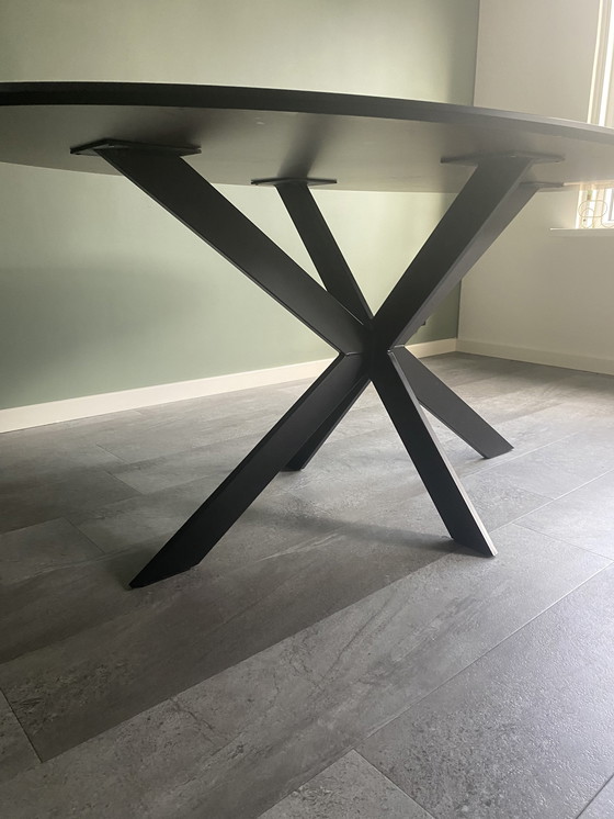 Image 1 of Fenix Nero Ingo Dining Table Oval Matrix Leg Ultra Thin