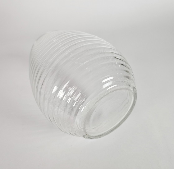 Image 1 of Glass Factory Leerdam - A.D. Copier - Ribbed Vase - Drop-Shaped - Clear Glass - 1953