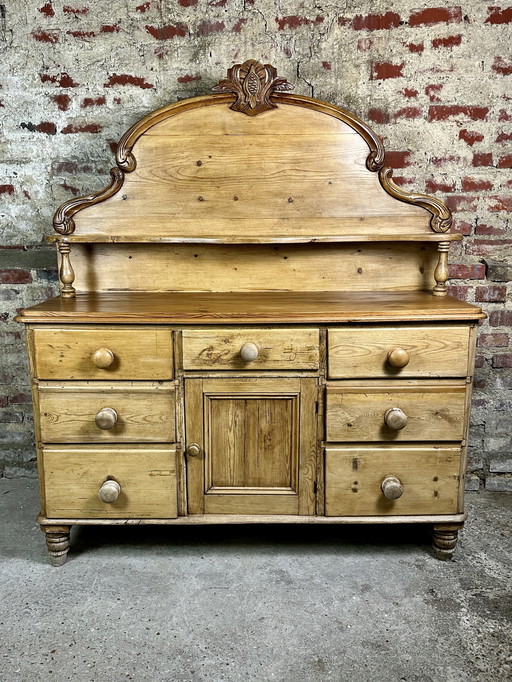 Country Console Cabinet English Victorian Style Xix