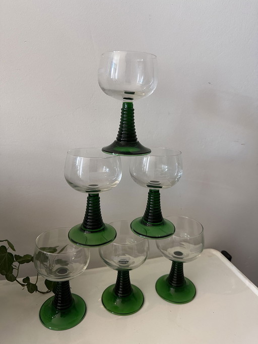 6x Wine glasses Roemer Moselle