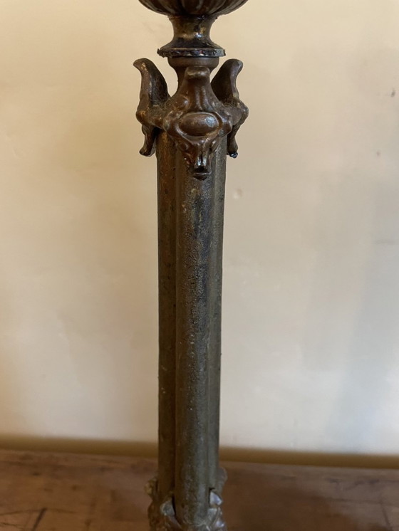 Image 1 of Set 2 X French Church Candlestick Antique