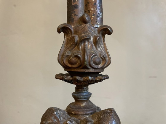 Image 1 of Set 2 X French Church Candlestick Antique