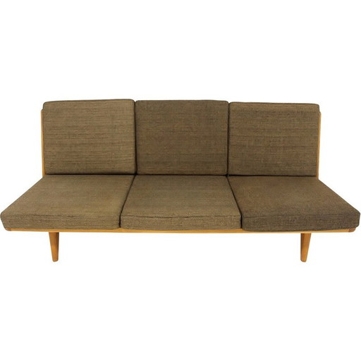Vintage elm sofa by Carl Gustaf Hiort for Af Ornäs, Finland 1960s