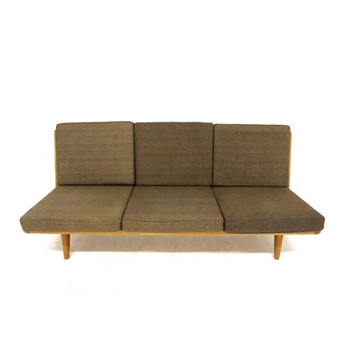 Vintage elm sofa by Carl Gustaf Hiort for Af Ornäs, Finland 1960s