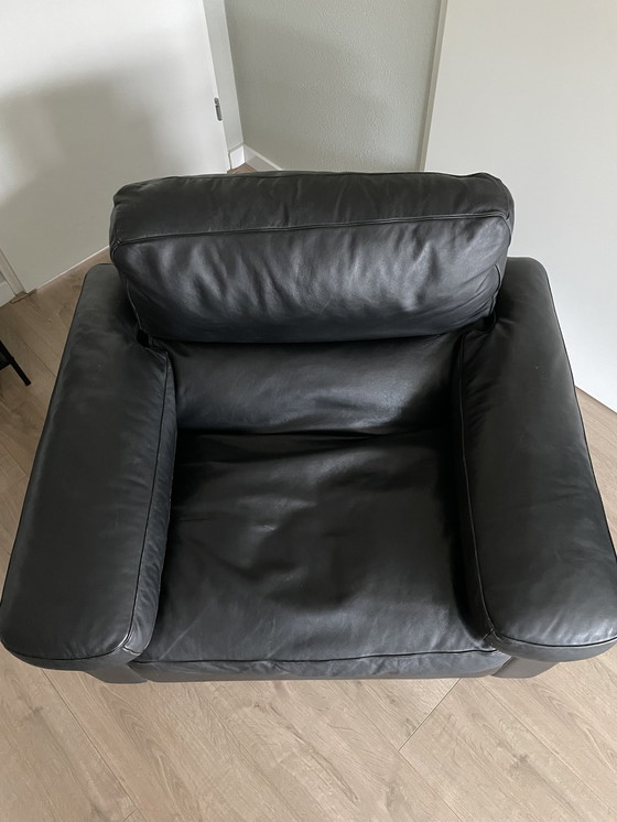 Image 1 of Poltrona Frau Armchair Petronio Tito Agnoli Black Leather