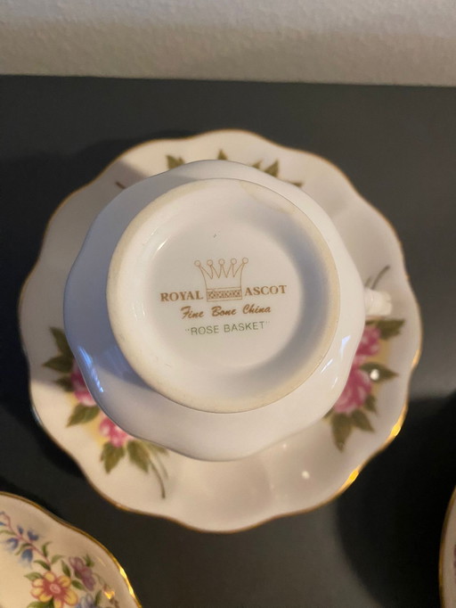 6x Royal Ascot and Duchess cups and saucers