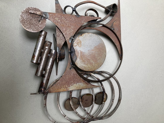 Image 1 of Henrik Horst Metal Wall Relief & Candle Holder