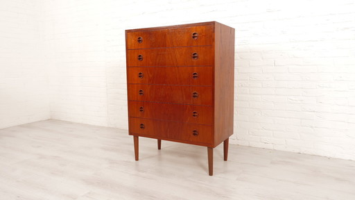 Dresser | Danish Design | Teak | 6 Drawers | 106 Cm