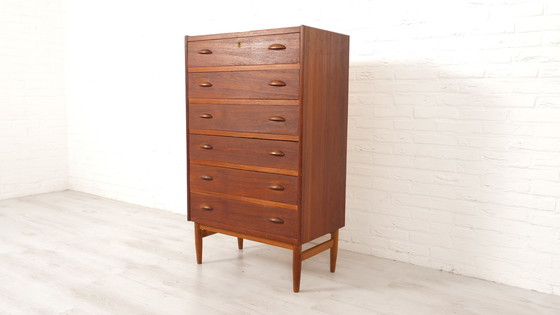 Image 1 of Commode danoise vintage | Teck | 6 tiroirs | 115 Cm
