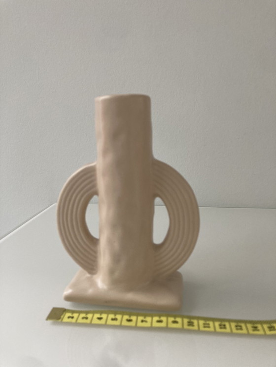 Image 1 of Beige Candlestick Of Ceramic