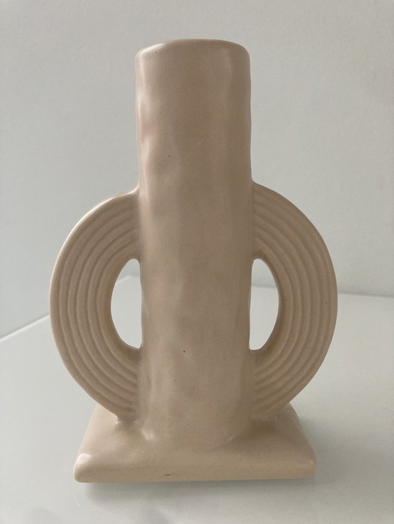 Image 1 of Beige Candlestick Of Ceramic