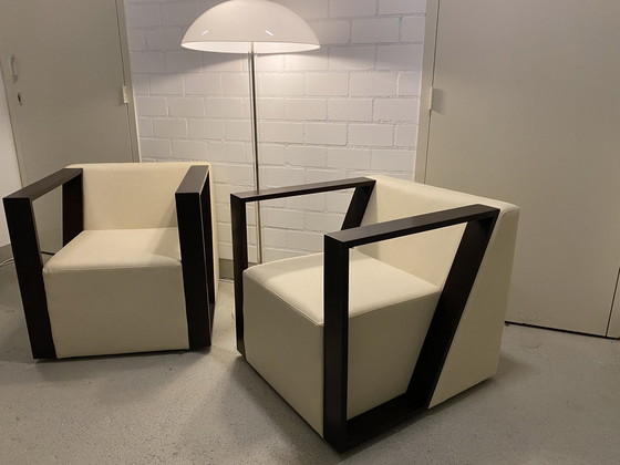 Image 1 of 2x Mobitec Lounge Design Armchairs