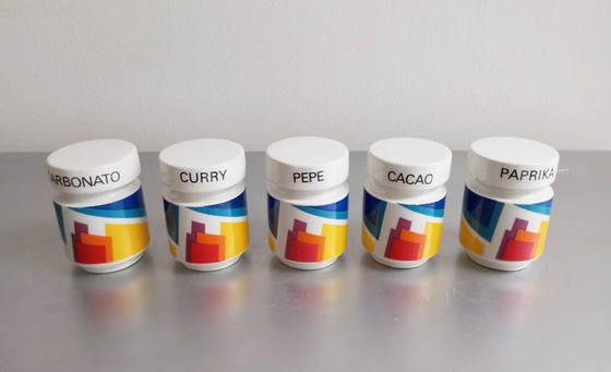 Image 1 of Peter Chinni Constructivist Spice Racks Arte Ceramicana Romana Italy 1970'S