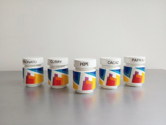 Image 1 of Peter Chinni Constructivist Spice Racks Arte Ceramicana Romana Italy 1970'S