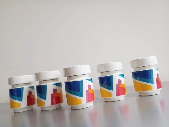 Image 1 of Peter Chinni Constructivist Spice Racks Arte Ceramicana Romana Italy 1970'S