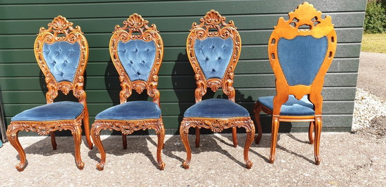 Image 1 of 4x Chaises de salle à manger baroques