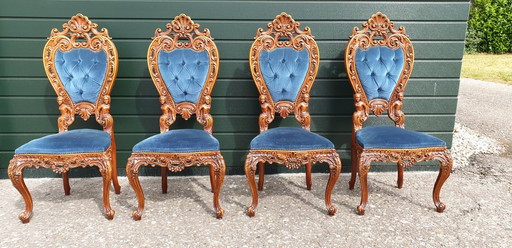 4x Baroque dining chairs