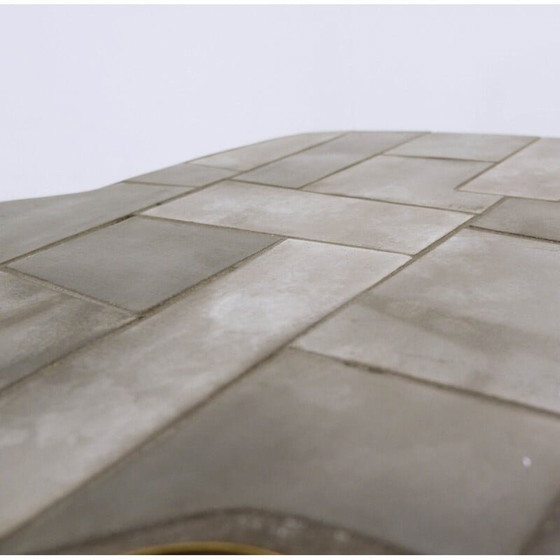 Image 1 of Italian vintage contemporary brass and ceramic side table