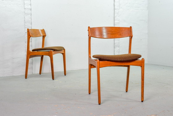 Image 1 of 4 Erik Buch Danish design teak dining room chairs for Oddense / OD Meubilair