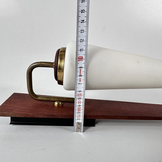 Image 1 of Applique vintage | Teak, vetro opalino, ottone