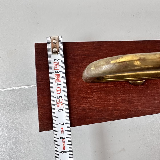 Image 1 of Applique vintage | Teak, vetro opalino, ottone