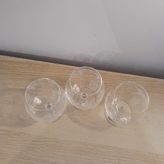 Image 1 of 3x Saint Lambert cognac glasses