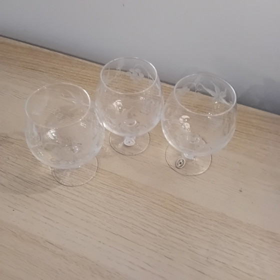 Image 1 of 3x Saint Lambert cognac glasses