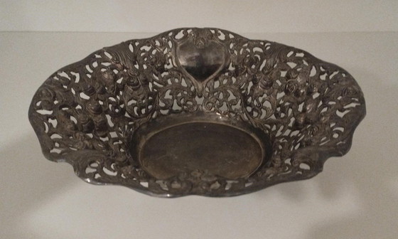 Image 1 of Elegant Large Basket, Antique Centerpiece