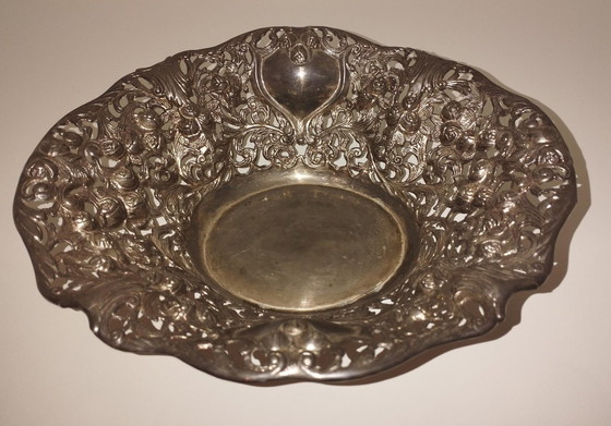 Image 1 of Elegant Large Basket, Antique Centerpiece