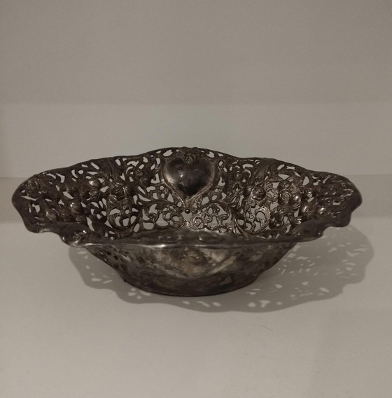 Image 1 of Elegant Large Basket, Antique Centerpiece