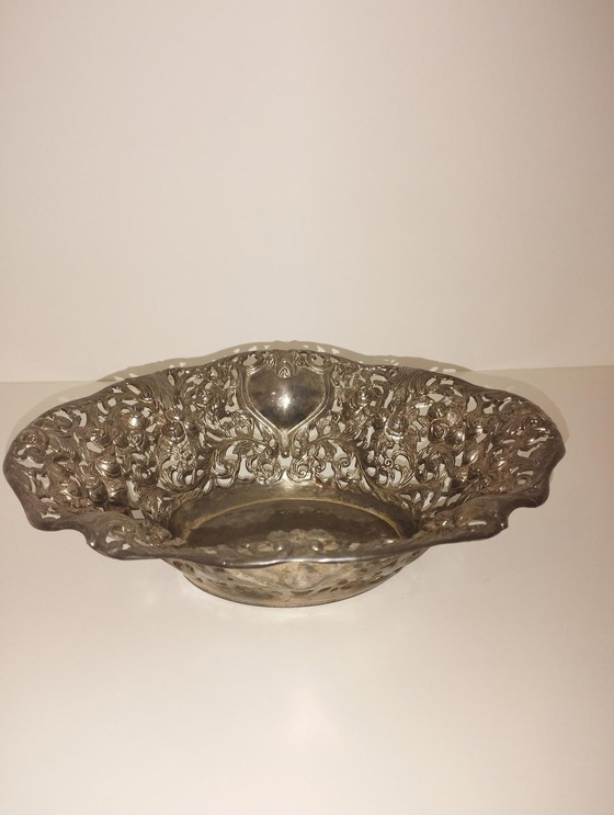 Image 1 of Elegant Large Basket, Antique Centerpiece