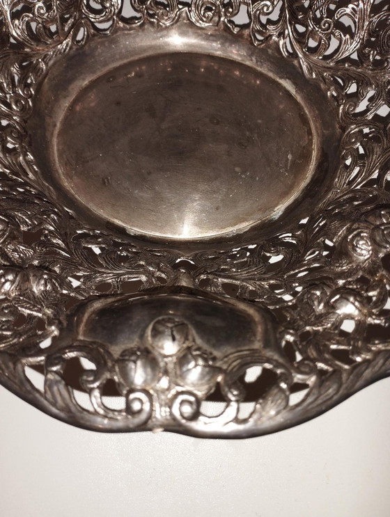 Image 1 of Elegant Large Basket, Antique Centerpiece