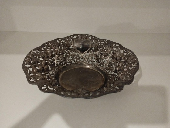 Image 1 of Elegant Large Basket, Antique Centerpiece