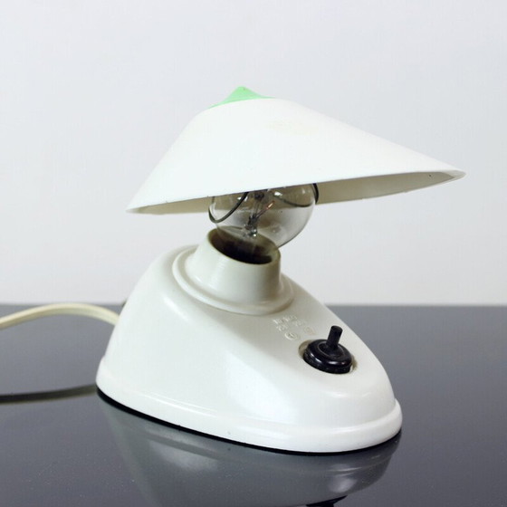Image 1 of Vintage table lamp in white bakelite by Bauhaus Team, Czechoslovakia 1930s