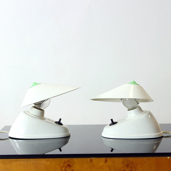 Image 1 of Vintage table lamp in white bakelite by Bauhaus Team, Czechoslovakia 1930s